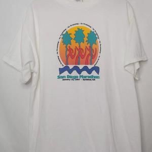 1997 San Diego Marathon T Running Carlsbad California Runner Shirt